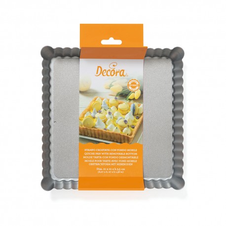 Tava de copt cu baza detasabila 21 cm x 21 cm x h 3.5 cm