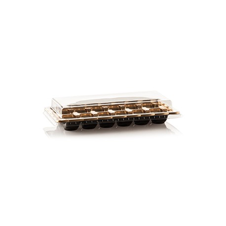 TAVITA AURIE + CAPAC TRANSPARENT PENTRU 12 MACARONS