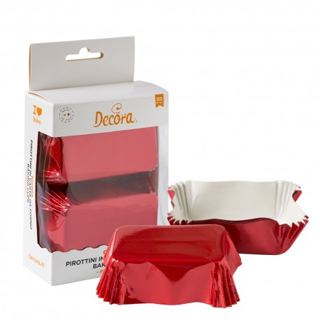 Chese mini chec rosu metalizat