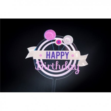 Cake topper Happy Birthday