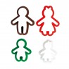 Set 4 decupatoare familie turta dulce
