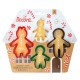 Set 4 decupatoare familie turta dulce