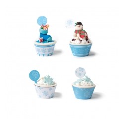 Set cupcakes wrappers - Frozen Stars