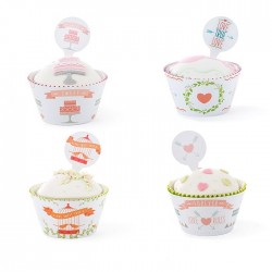 Set cupcakes wrappers - Amore
