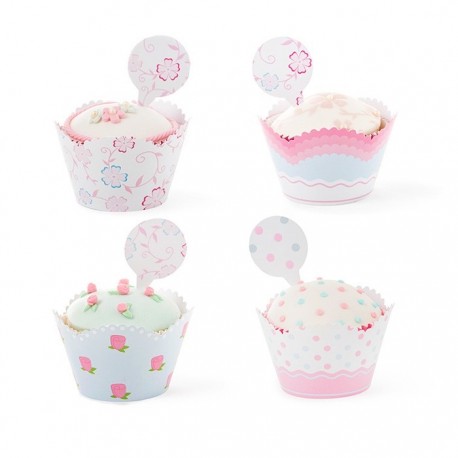 Set cupcakes wrappers - Fantasie Floreali